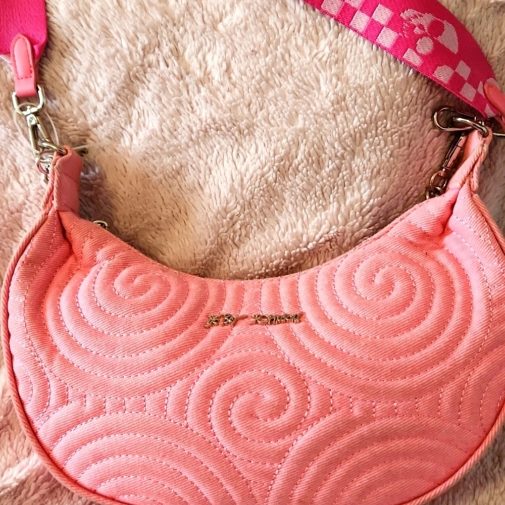 Betsey Johnson Pink Spiral Hobo Bag